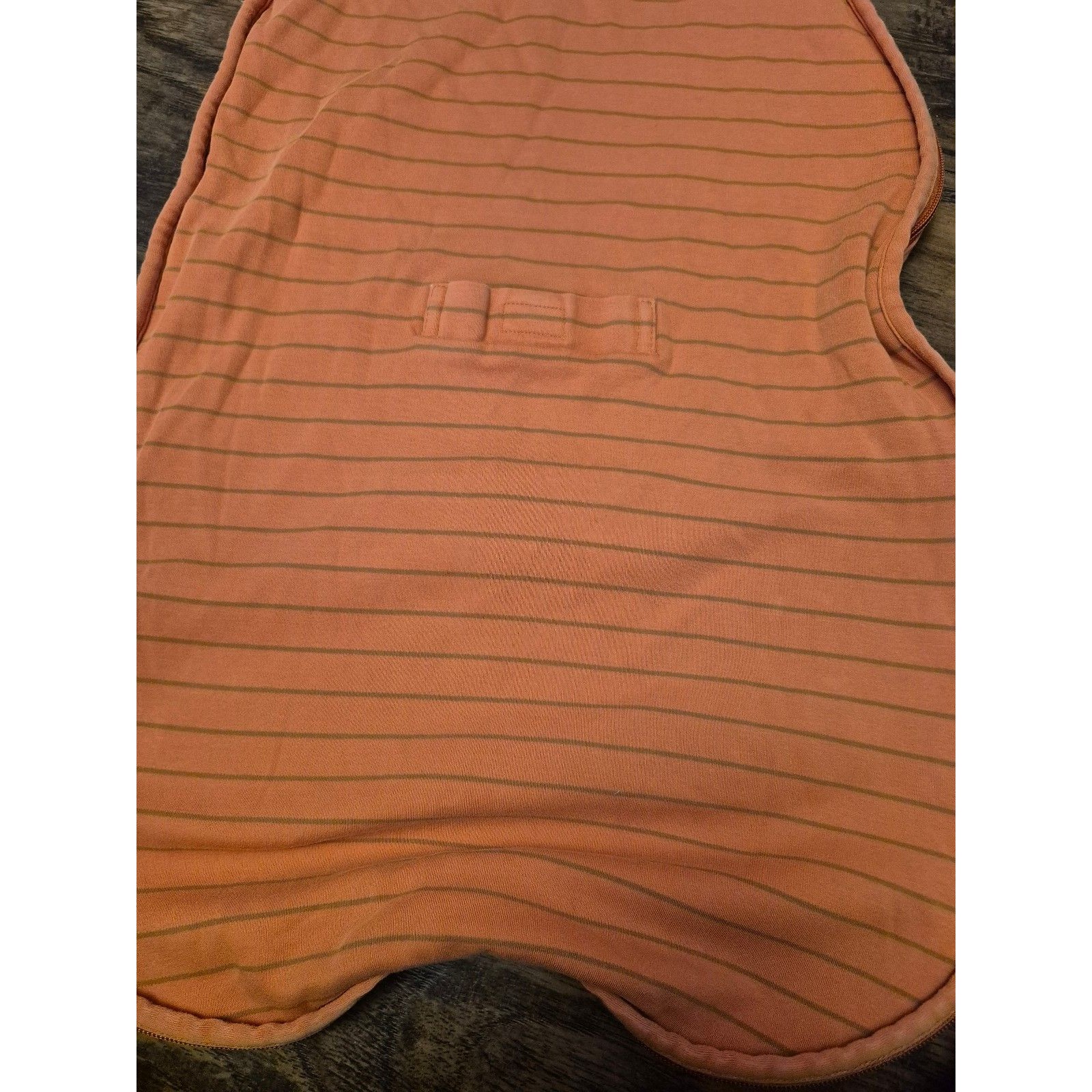 Woolino 4 Season Sleep Sack Swaddle Baby Organic Merino Wool Orange Stripes — image 2 of 5